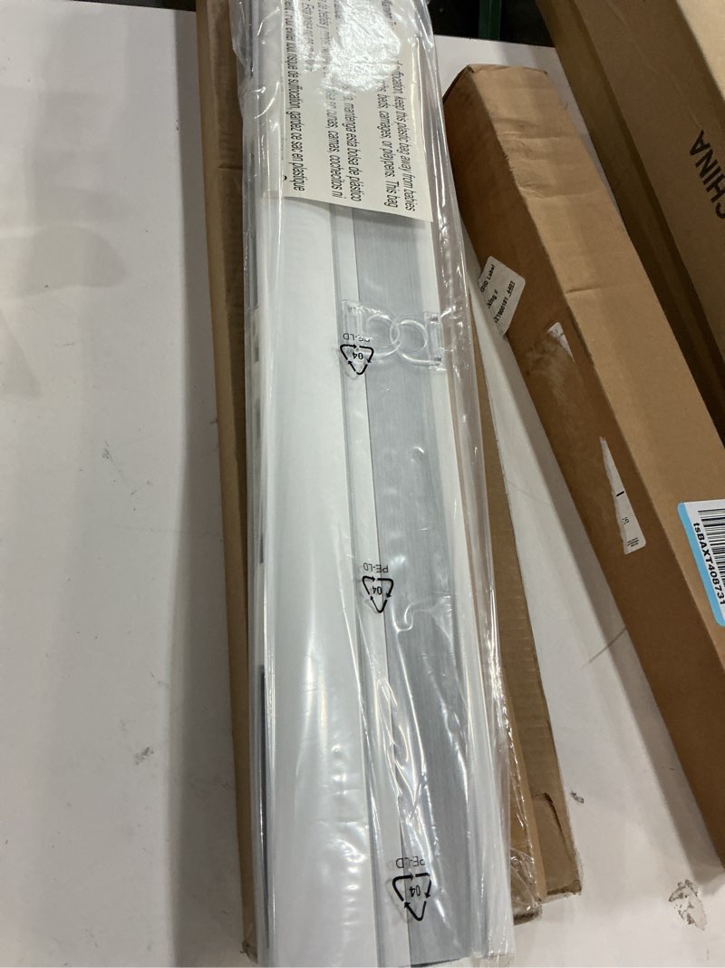 Condition photo showing New/Like New for Cordless Light Filtering Mini Blind - 27 Inch Width, 64 Inch Length, 1" Slat Size - Pearl White - Cordless GII Morningstar Horizontal Windows Blinds for Interior by Achim Home Decor 27"W x 64"H Pearl White