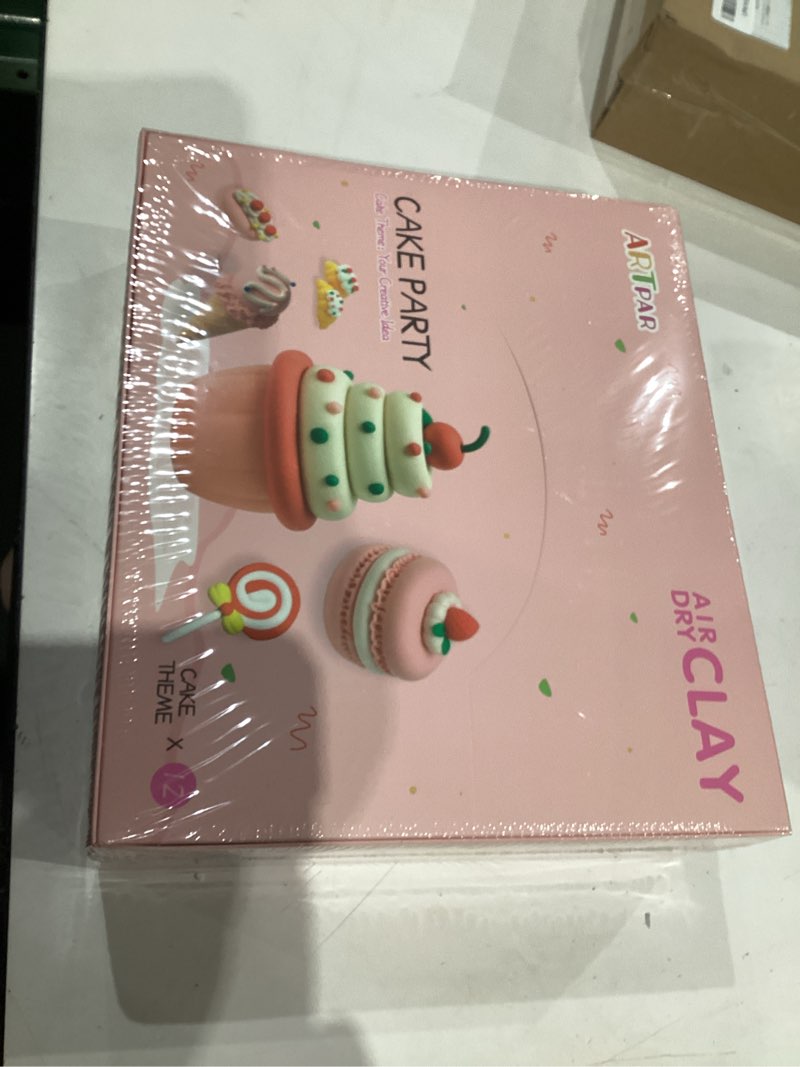 Condition photo showing New/Like New for air dry clay for kids,modeling clay kit,model magic sculpting set,ultra light & soft, safe non-sticky | 12 box diy art and crafts school projects, home party favors for boys & girls pink cake kit