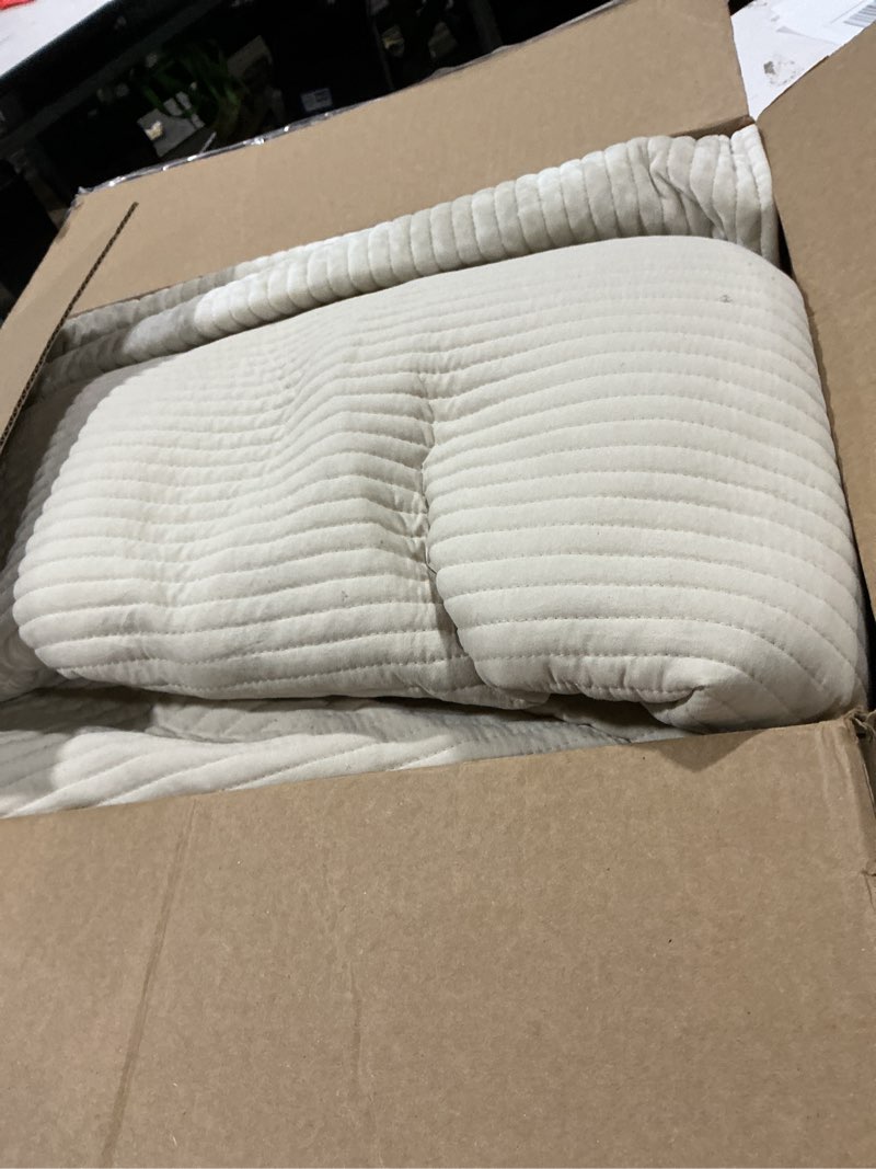 Condition photo showing As Is for BEDELITE Fleece Throw Blanket for Couch - 300GSM Soft & Warm Fluffy Cream White Blanket, Decorative and Giftable Striped Blankets for Women, Men, 50"x60" Cream Throw(50"x60")