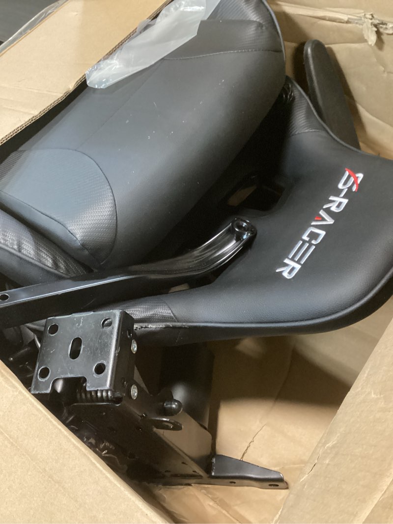 Condition photo showing As Is for dxracer formula gaming chair - ergonomic chair for computer and video game, memory foam headrest, lumbar support, water-resistant fabric, black black (fd01)