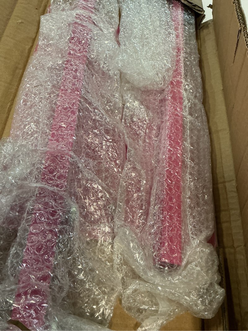 Condition photo showing Good Condition for sintuff adjustable cloth display stand 48-72 inches single garment rack metal costumer t shirt display for thrift shop vendors retail store(pink)