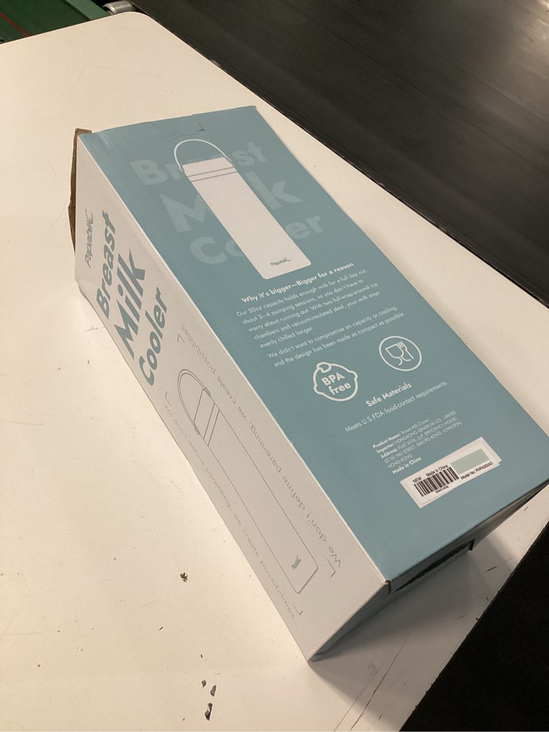 Condition photo showing New/Like New for papablic innovative 360° capsulechill breastmilk cooler for 36h safe storage, 20oz stress-free portable breast milk chiller with 2pcs stainless steel baby bottles for work & travel, mint green