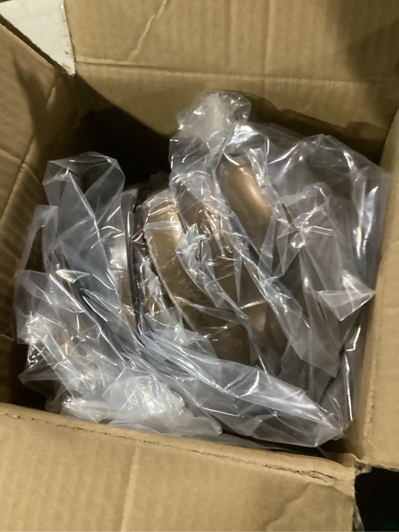 Condition photo showing Good Condition for VIVIRENOIR 10 Pcs Compote Bowl Vases for Centerpieces Small Urn Vase, Retro Golden Small Pedestal VaSe Pot, Flower Arrangement for Wedding Anniversary Party Home Decor, Antique Brass 10 Pcs Retro Golden