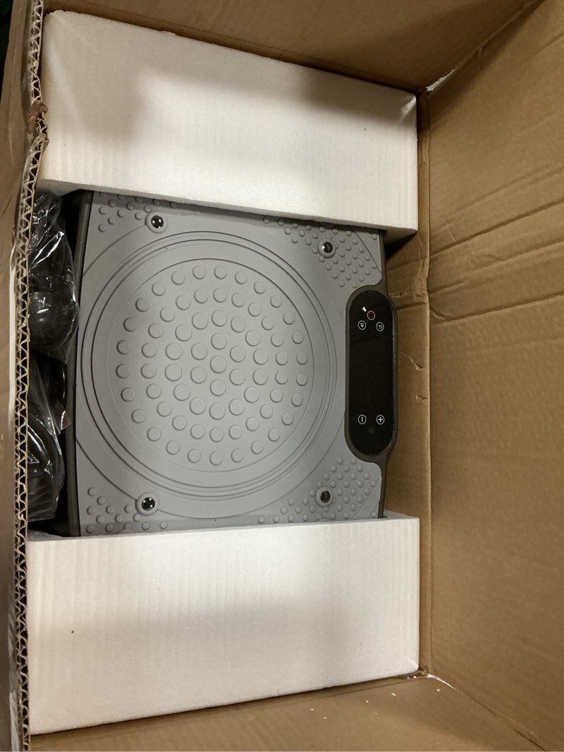 Condition photo showing New/Like New for Vibration Plate Exercise Machine: TISSCARE Vibrating Plates for Weight Loss and Lymphatic Drainage, 400lbs Shake Plate Whole Body Workout Platform for Home Fitness Fat Burner Gifts for Women Men Silver Grey