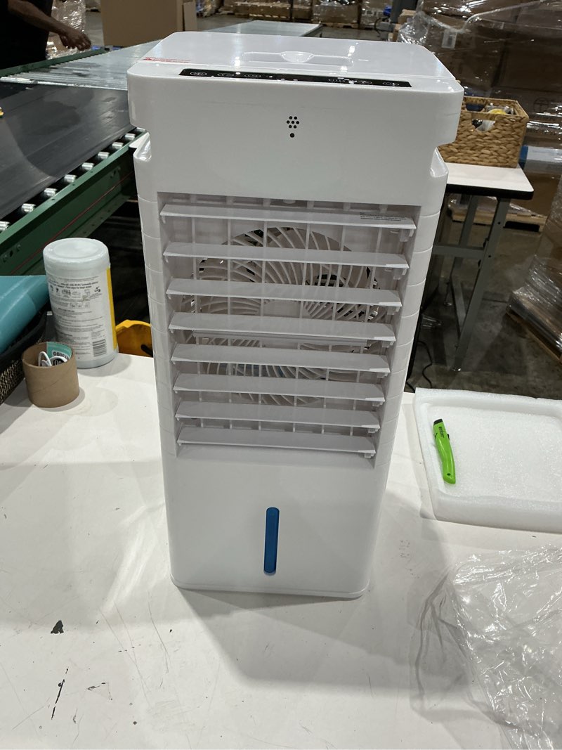 Condition photo showing Good Condition for portable air conditioners, swamp cooler portable ac unit for room, windowless cooling fan that blow cold air w/remote 5l tank 12 speeds 9h timer, evaporative air cooler for bedroom garage (white)
