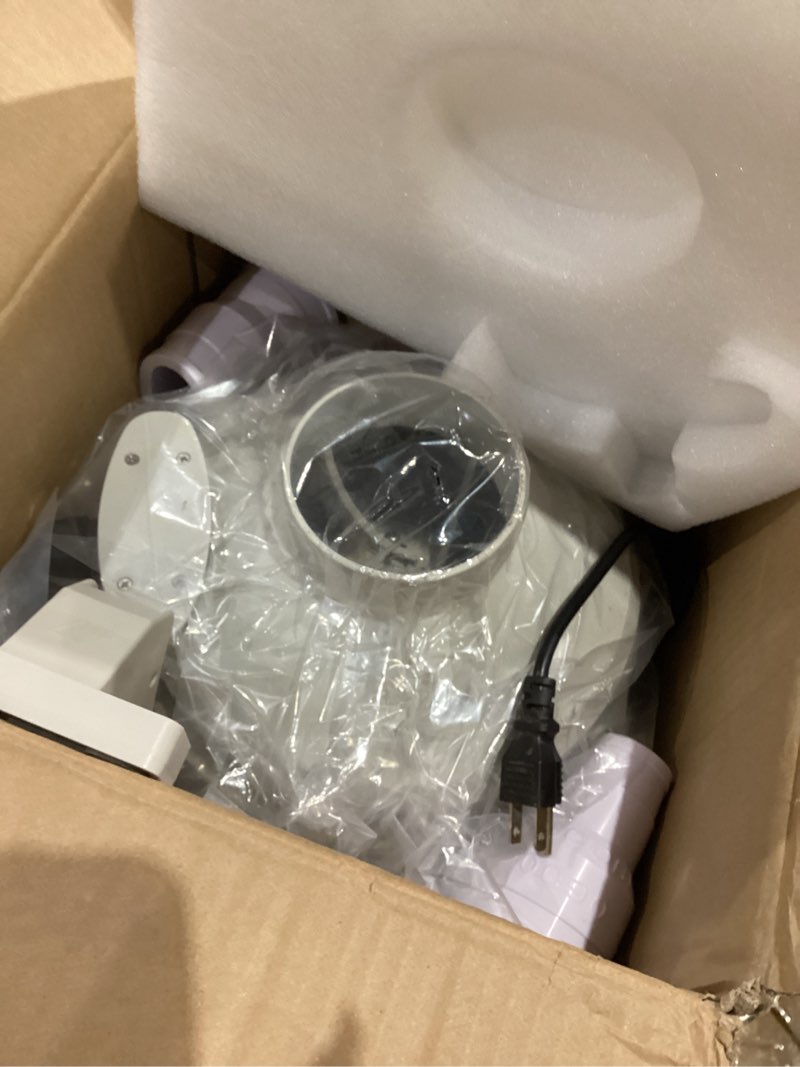 Condition photo showing Good Condition for 4 inch Radon Fan Installation Kit -Inline Centrifugal Fan with Rubber Couplers (4 inch x 3 inch) and Air Pressure Indicator 260CFM