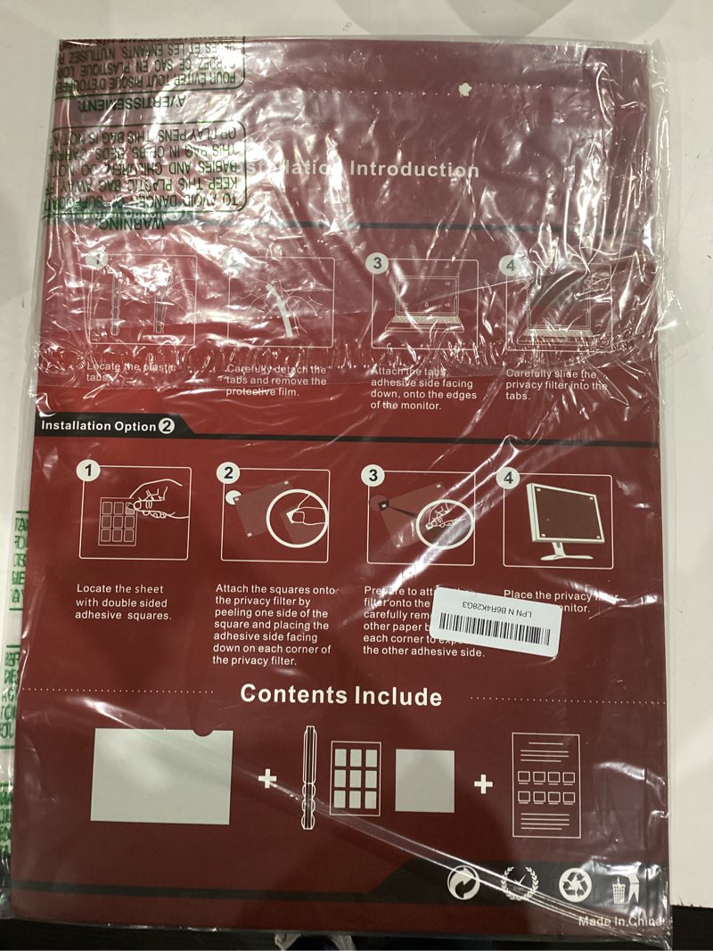 Condition photo showing New/Like New for 20 inch privacy screen filter for widescreen 16:9 monitor | privacy shield | anti-glare | anti-blue light protector | eye protection | computer security private filter [1 pack] 20'' privacy screen (16:9)