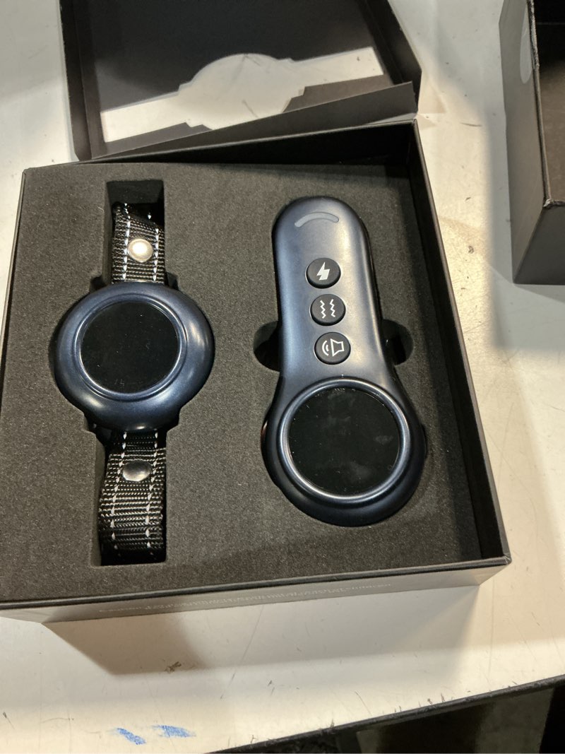 Condition photo showing As Is for 2-in-1 dog shock collar & dog bark collar - smart anti barking dog training collar with 5 adjustable sensitivity & 3300ft remote for all breeds ip67 waterproof e-collar black