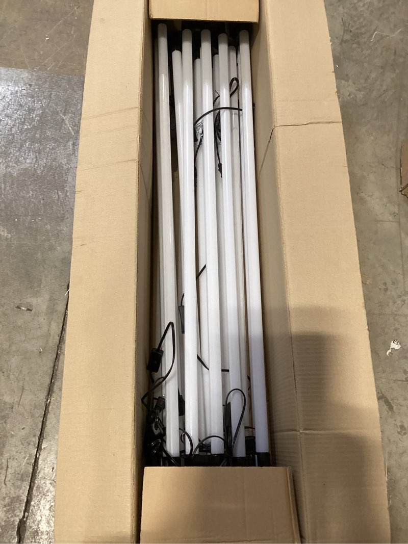 Condition photo showing As Is for hykolity 10 pack 4ft linkable led shop light, utility shop light fixture, 4400lm, 42w [250w equivalent], 5000k daylight shop lights for garage, hanging or surface mount, with power cord, etl, black black 4ft-42w