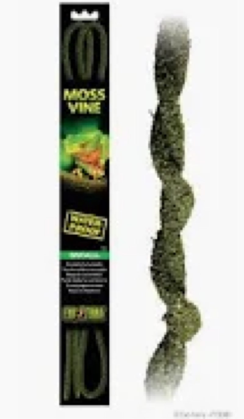 set of 5 Exo Terra Moss Vines can be used for decorative purposes or for enlargement of the dwelling area. These water-proof vines are bendable, twistable life-like vines