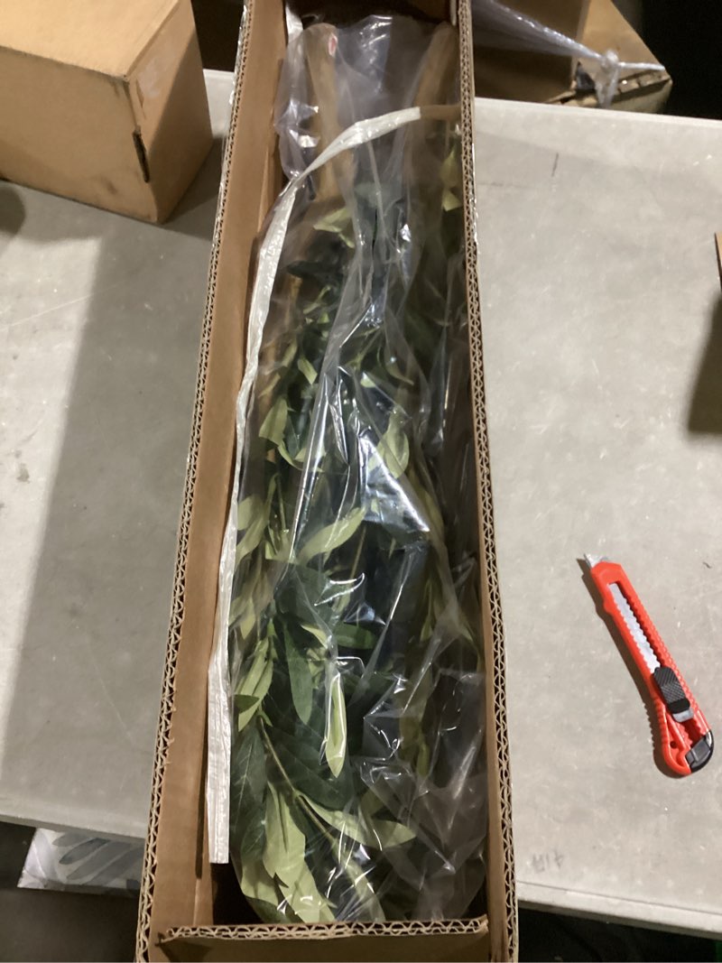 Condition photo showing Good Condition for Bellacat Faux Olive Tree 4ft?Olive Trees Artificial Indoor with Natural Wood Trunk and Realistic Leaves and Fruits. 4 Feet(48in) Fake Olive Tree for Home House Office Décor. 1 4ft