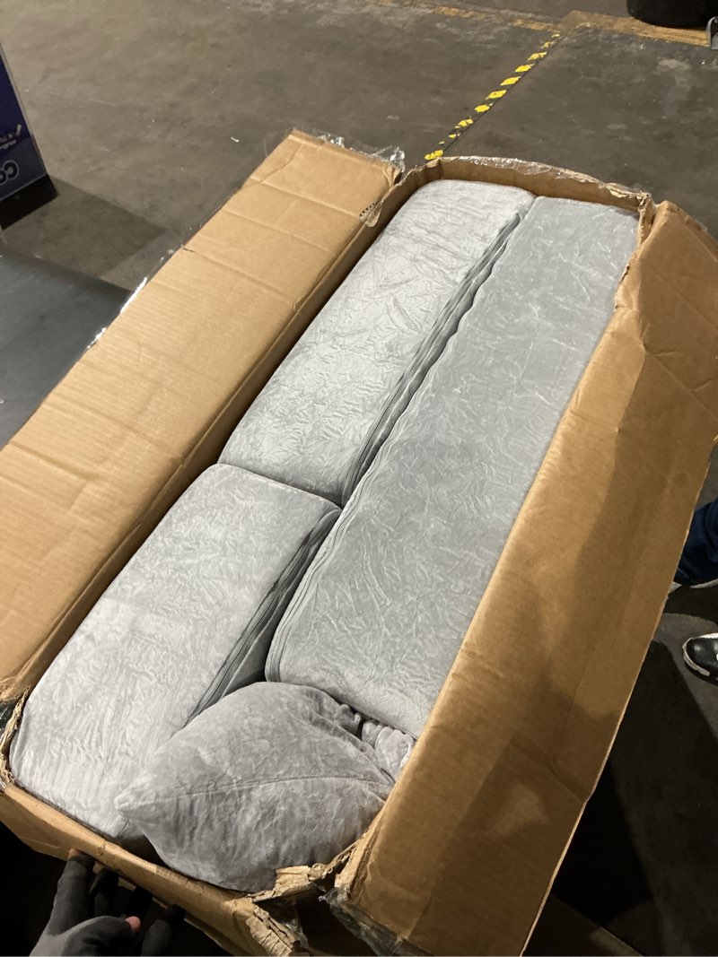 Condition photo showing As Is for (similar and incomplete)convertible sofa couch bed for living room futon cloud boneless sleeper sofa pull out floor couch