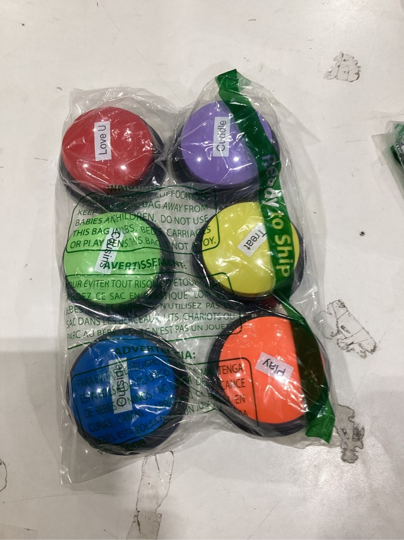 Condition photo showing Good Condition for Youeon 6 Pack Voice Recording Button, 6 Colors Dog Buttons for Communication Pet Training Buzzer, 30 Seconds Record & Playback, Funny Record Buttons for Pet, Classroom, Office, Home