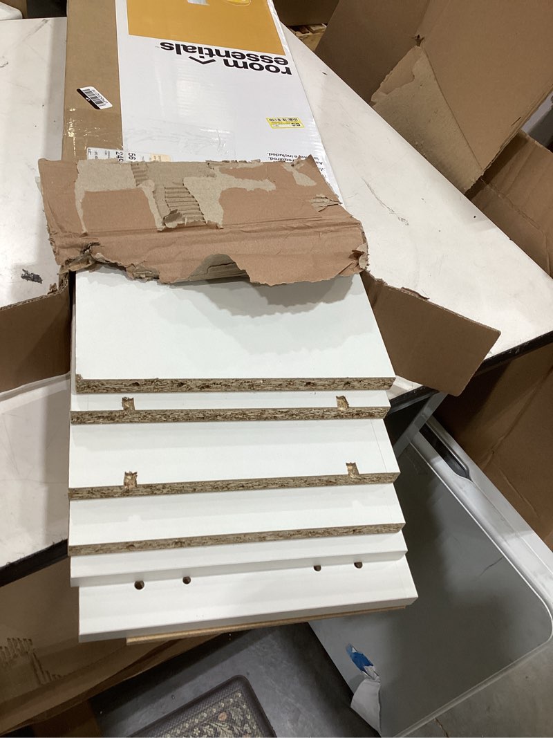 Condition photo showing Good Condition for 3 shelf bookcase white - room essentials™: modern style, open shelving, wood composite, no tools included