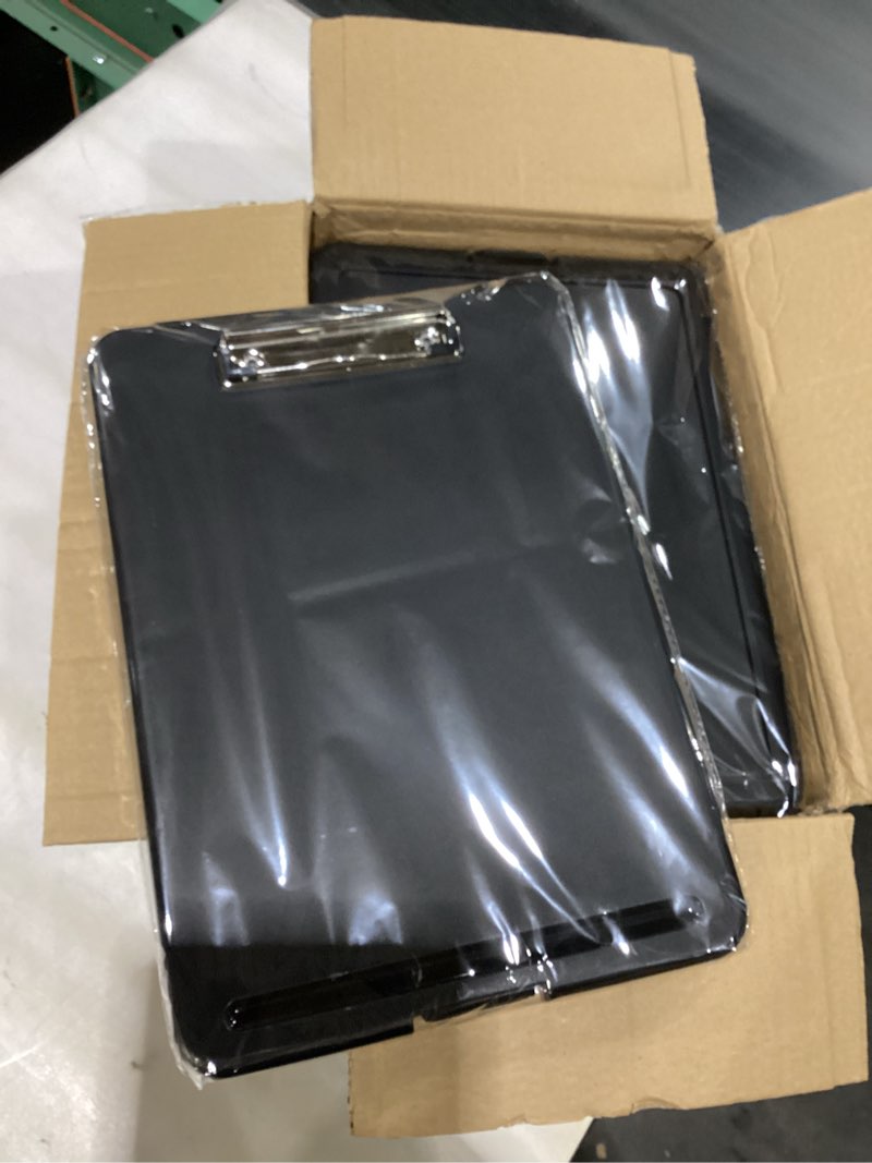 Condition photo showing New/Like New for 10 PCS Plastic Clipboard with Storage, 9.5 X 13.4 Inch Storage Clipboard Heavy Duty Nursing Clip Board Foldable Clip Board with Low Profile Clipboards Binder for Home Office School(Black)