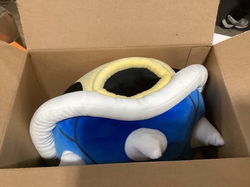 Condition photo showing New/Like New for club mocchi mocchi mario kart plushies - spiny shell plushie - squishy toys - collectible mario figures and cute stuffed animals - holiday gifts and stocking stuffers for kids - 15 inch
