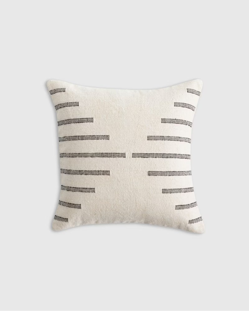 bold stripe pillow cover color: black size: 20x20  quantity: individual individual