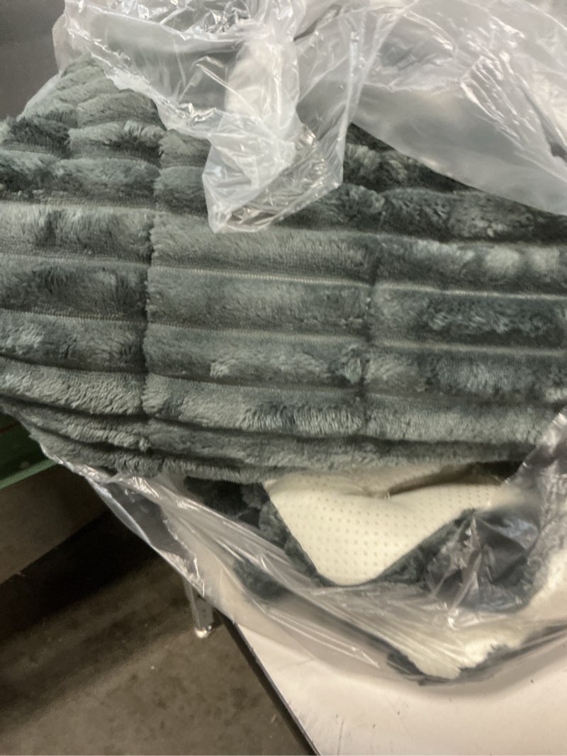 Condition photo showing Good Condition for smiry couch cover for dogs washable, non slip fuzzy pet couch covers for 3 cushion sofa pet friendly, thick soft sofa slipcovers cushion protector (dark grey, 27.6" x 59") dark grey 27.6" x 59"