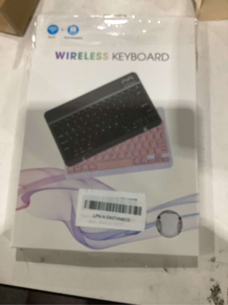 Condition photo showing New/Like New for ultra-slim bluetooth keyboard portable mini wireless keyboard rechargeable for apple ipad iphone samsung tablet phone smartphone ipados ios android (10 inch black)