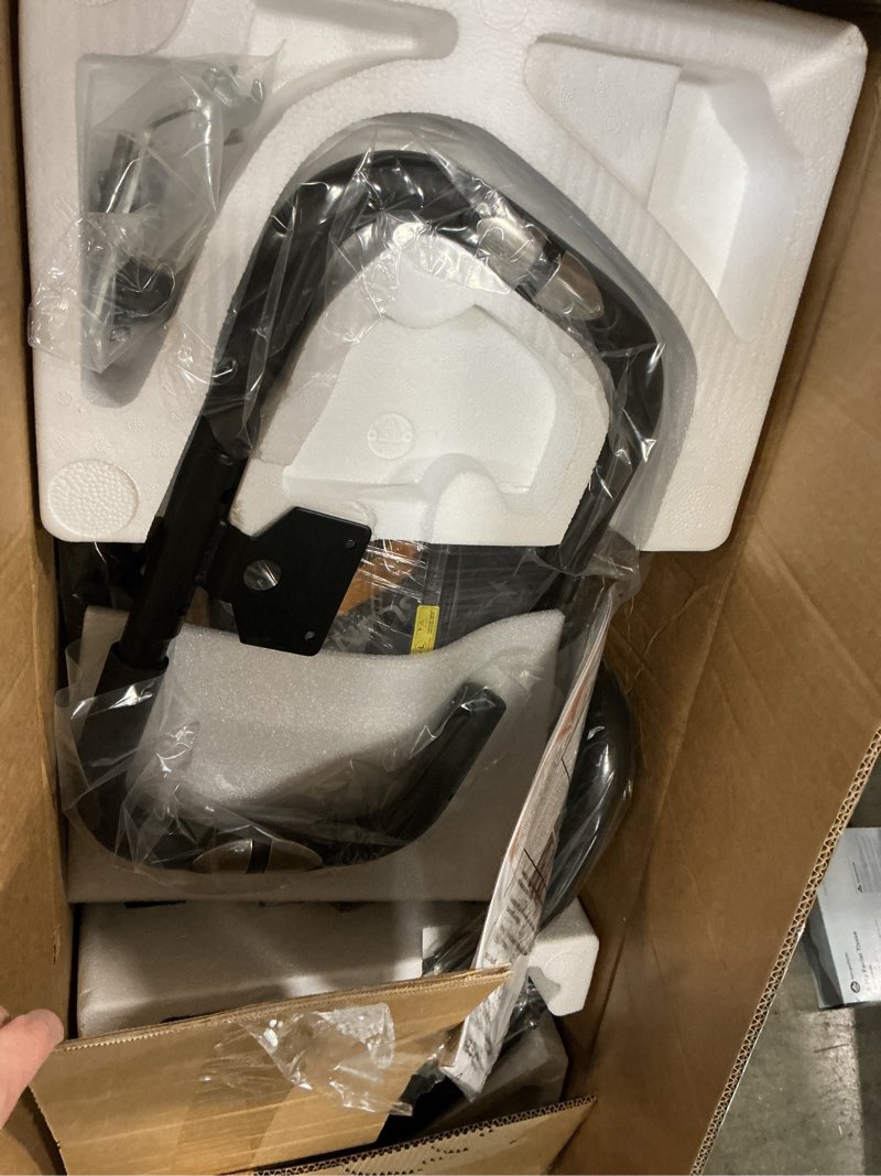 Condition photo showing As Is for Folding Exercise Bike, SLUNSE 5 IN 1 Foldable Stationary Bike for Home, Indoor Cycling Bike with 16 Level Adjustable Magnetic Resistance, 350LBS Weight Capacity, Soft Seat Backrest For Fitness Workout PLUS 5 IN 1 -Black Orange