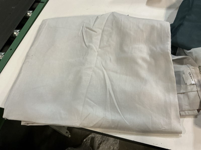 Condition photo showing Good Condition for ( 1 panel) quince european linen true blackout curtain - single panel color cloud 48x84