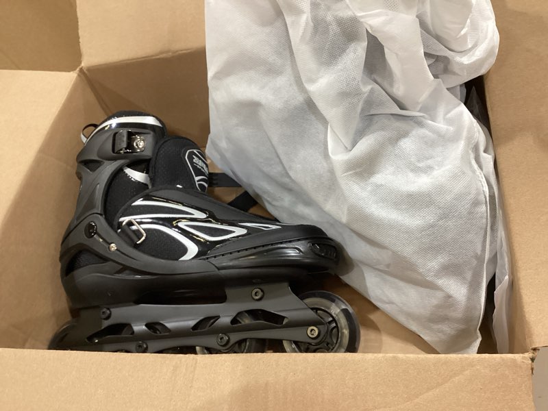 Condition photo showing Good Condition for 2pm sports vinal girls adjustable flashing inline skates, all wheels light up, fun illuminating skates for kids men adult women and boys silver x-large - adult (9.5w-12w/8.5m-10.5m)