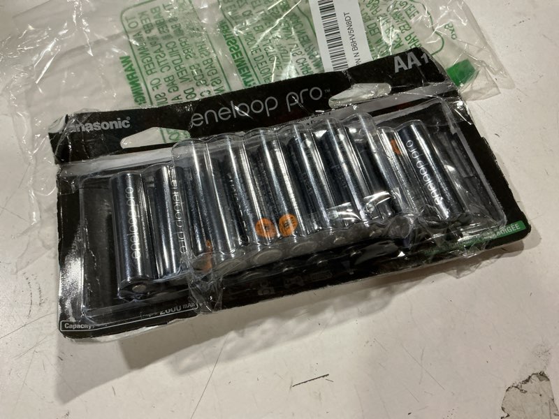 Condition photo showing As Is for eneloop panasonic bk-3hcca16fa pro aa high capacity ni-mh pre-charged rechargeable batteries, 16-battery pack