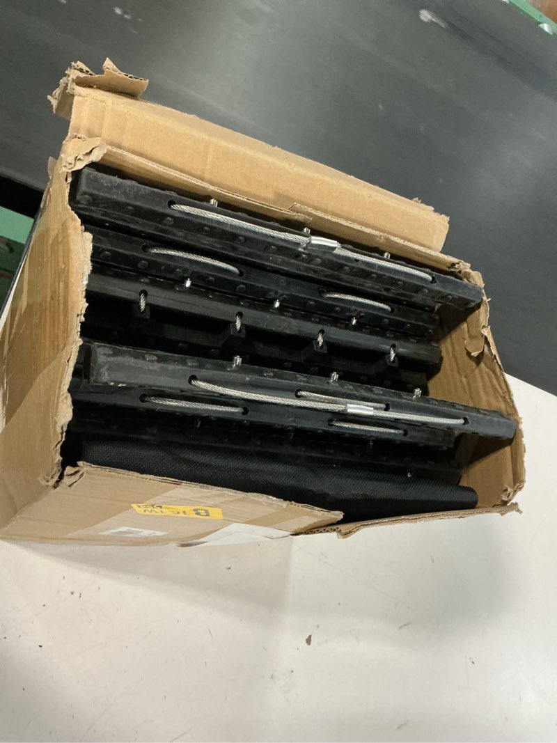 Condition photo showing As Is for emergency devices 2 pcs tire traction mats 39.3" (l) x 10.8" (w), portable for snow, ice, mud, and sand used to car, truck, van or fleet vehicle off road winter accessories (2pcs* 39in)
