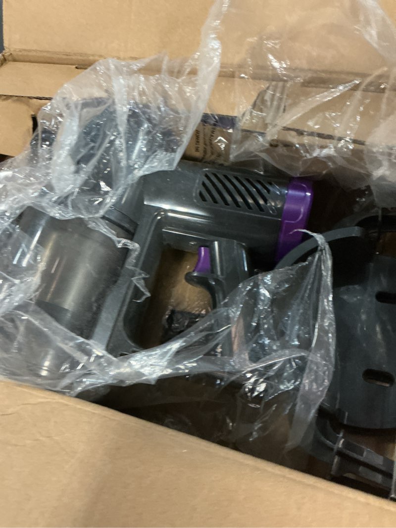 Condition photo showing As Is for cordless vacuum cleaner, stick vacuum with led display, 2 modes 6 in 1 lightweight rechargeable cordless stick vacuum with 40min detachable battery vacuum cleaner for home hard floor carpet