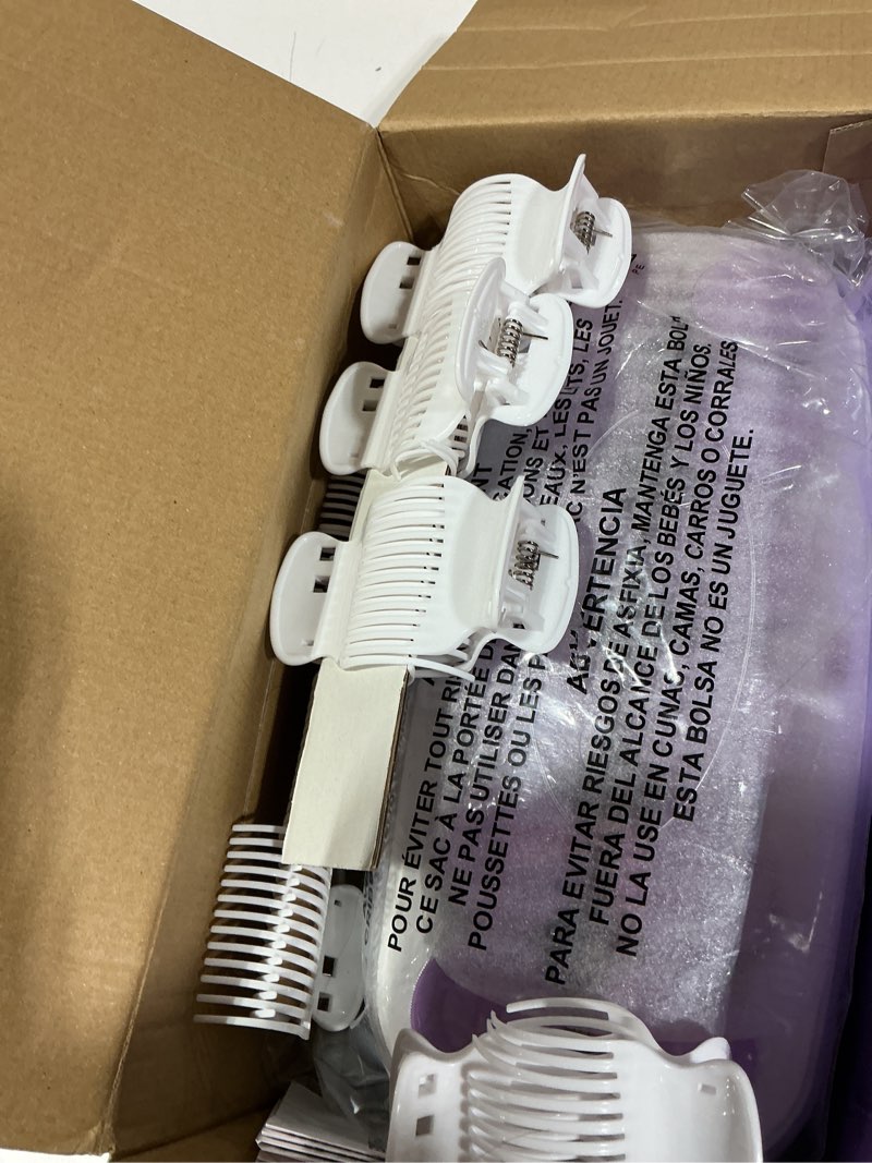 Condition photo showing New/Like New for conair hot rollers for long, medium & short hair, 12 ceramic flocked 1½-inch and 1¾-inch heated hair rollers with clips, hot curlers for women, volume & curls, amazon exclusive