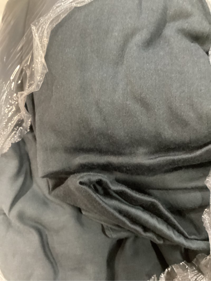 Condition photo showing As Is for bamboo fitted sheet set, full, nightfall