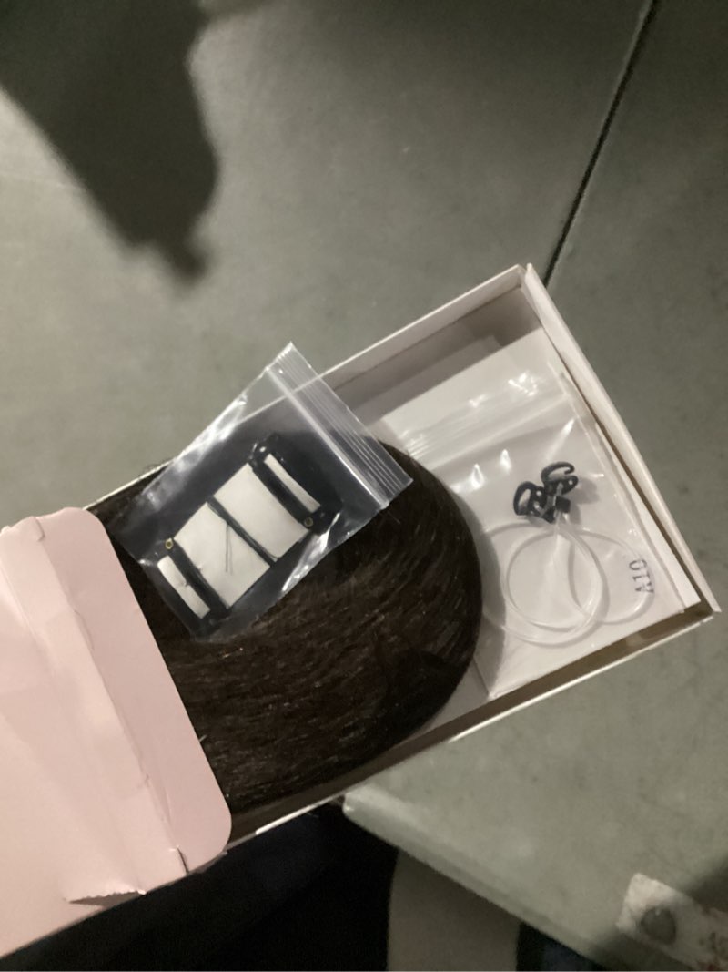 Condition photo showing Good Condition for S-noilite Halo Hair Extension Invisible Wire in Real Remy Human Hair Extensions with Clips Adjustable Hidden Wire in Hair Extension for Women 14 inch Dark Brown