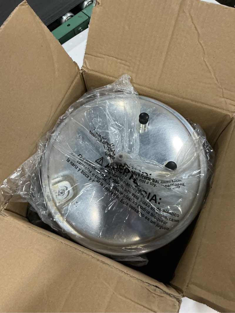 Condition photo showing As Is for WantJoin 6Qt Aluminum Pressure Cooker w/Release Valve & Multiple Protective Devices,Pressure Canner Compatible with Gas & Induction Cooker,Canner Rack Included 6 Quarts