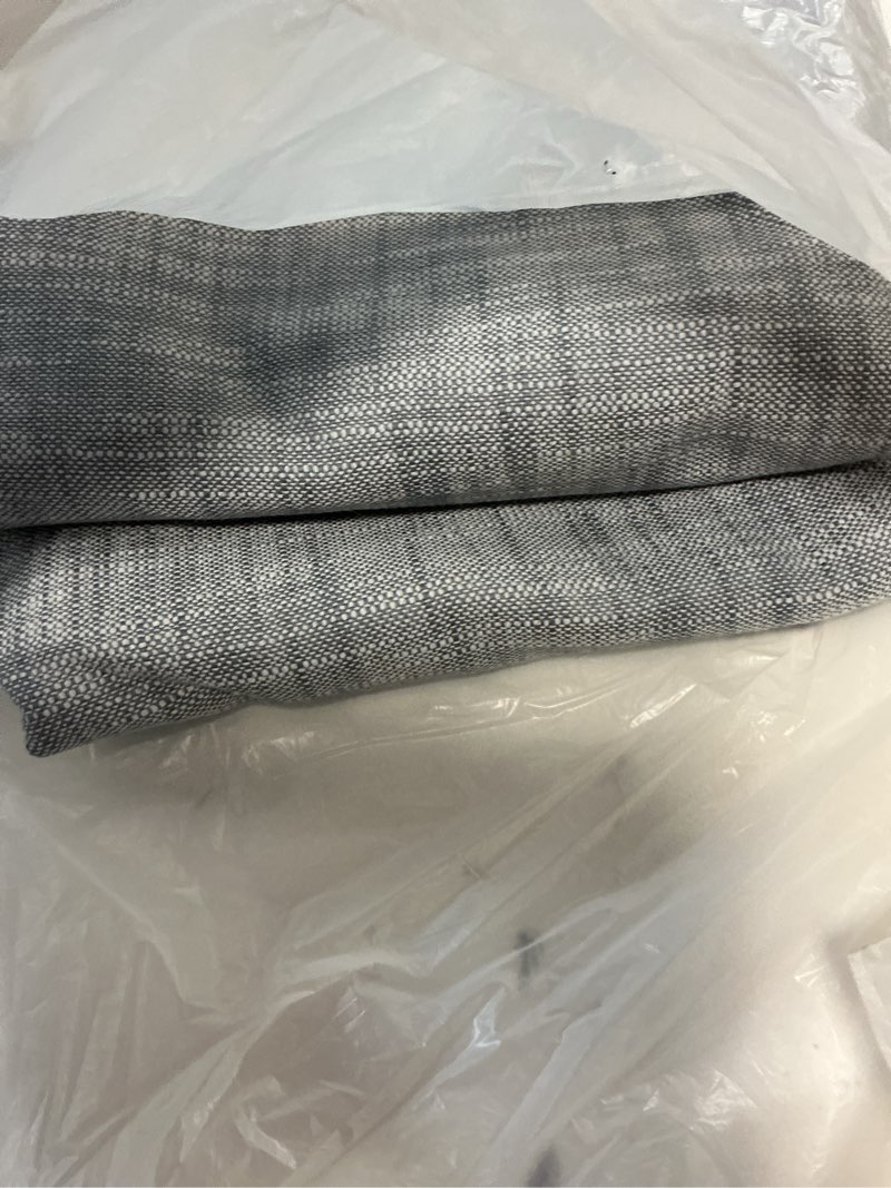 Condition photo showing Good Condition for textured cotton true blackout curtain, 48x96, flax