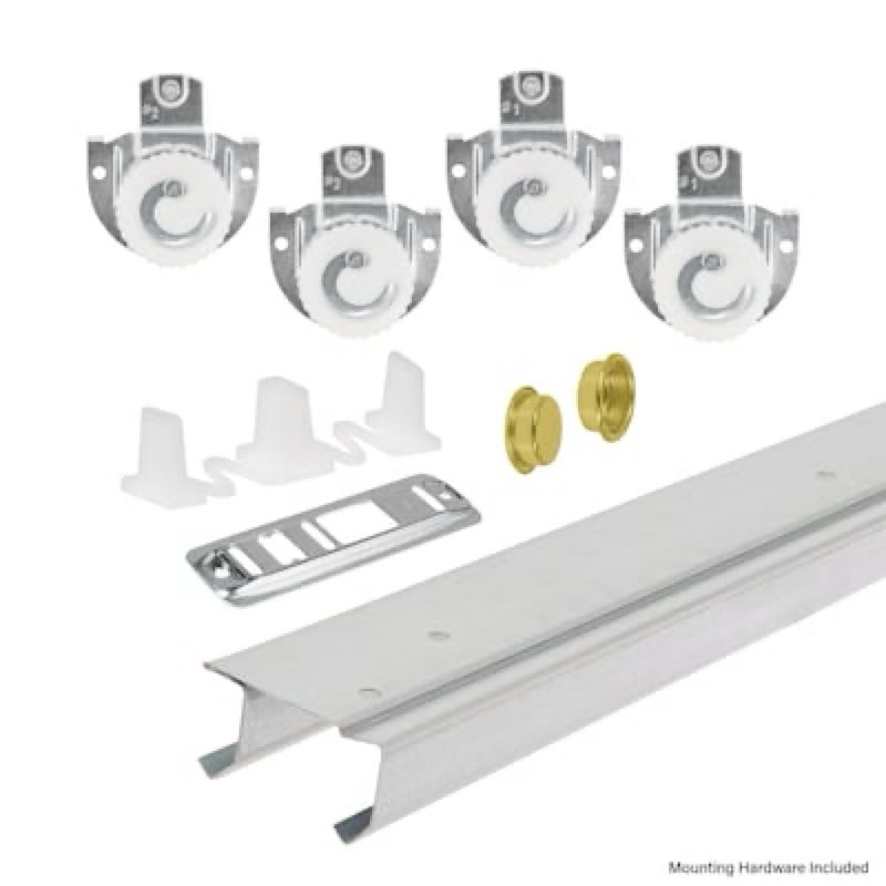 M-D 8 -Piece 72-in Bi-pass door Sliding Closet Door Track kit