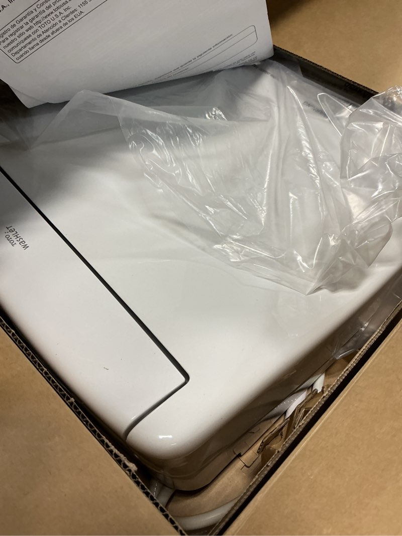 Condition photo showing Good Condition for TOTO WASHLET S5 Electronic Bidet Toilet Seat with Instantaneous Water Heating, PREMIST and EWATER+ Wand Cleaning, Elongated, Cotton White - SW3446#01 Cotton White Elongated Contemporary Lid