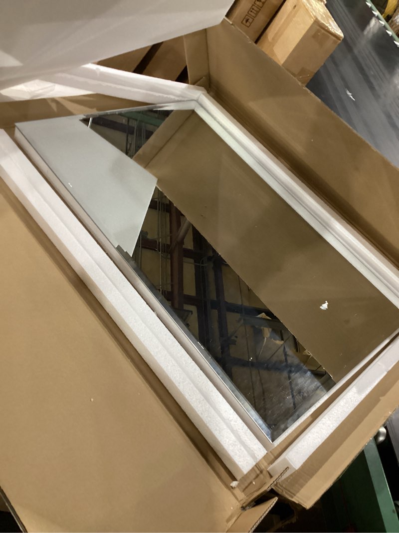Condition photo showing New/Like New for frameless mirror for bathroom vanity,with polished edge,hangs horizontally or vertically,entryways,room,shatterproof (y-12x16in) similar to stock photo