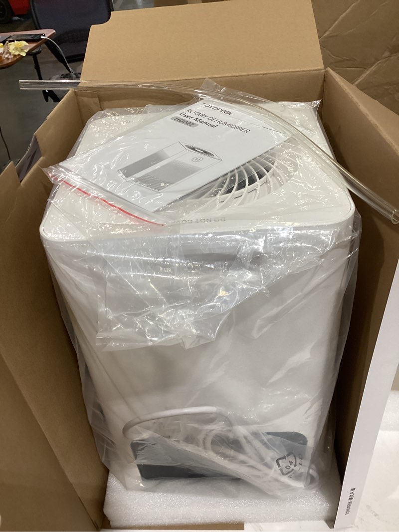 Condition photo showing New/Like New for hd022 small & quiet dehumidifier for home apartment, 1600 sq. ft, 101.45oz water tank dehumidifiers for bedroom bathroom basement office study cloakroom