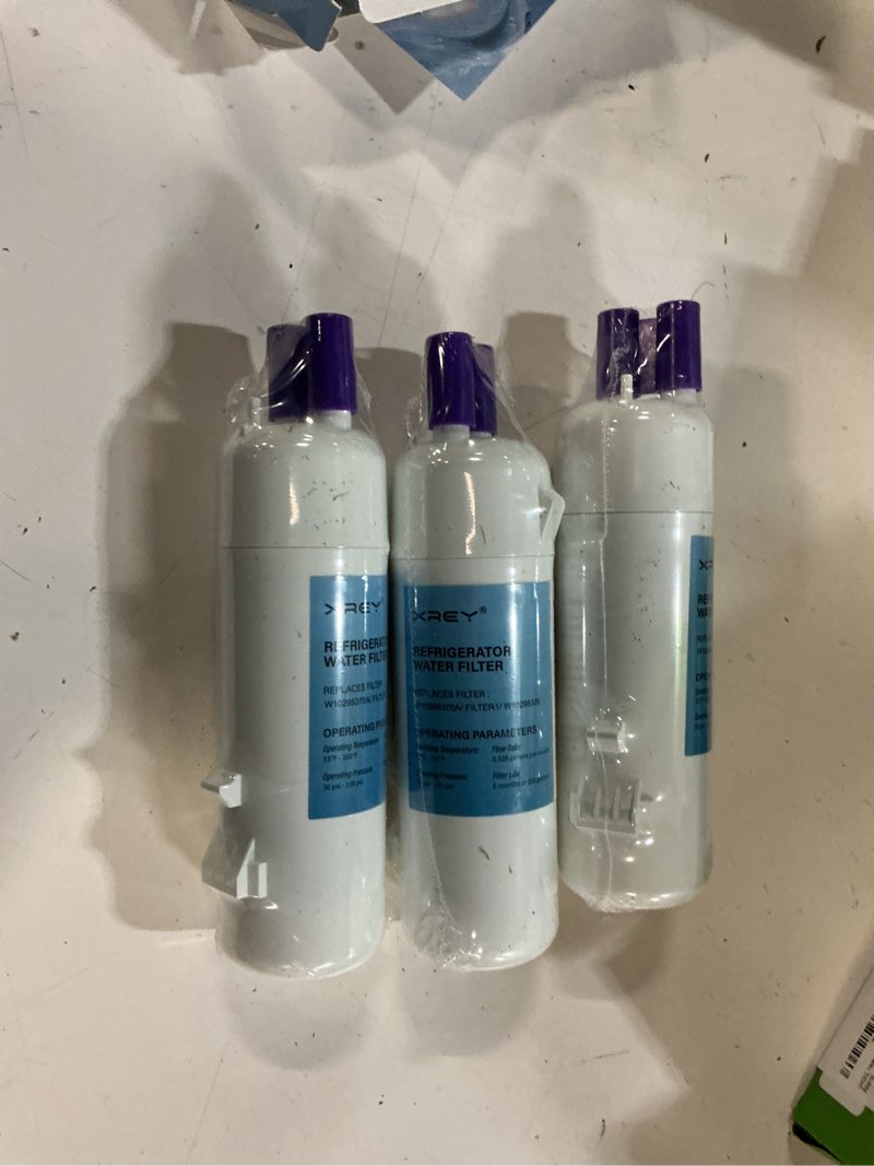 Condition photo showing New/Like New for xrey refrigerator water filter replacement compatible with w10295370a, edr1rxd1, edr1rxd1b, w10295370, filter 1, whr1rxd1, p4rfkb, p8rfwb2l, 46-9930,46-9081 - 3 packs