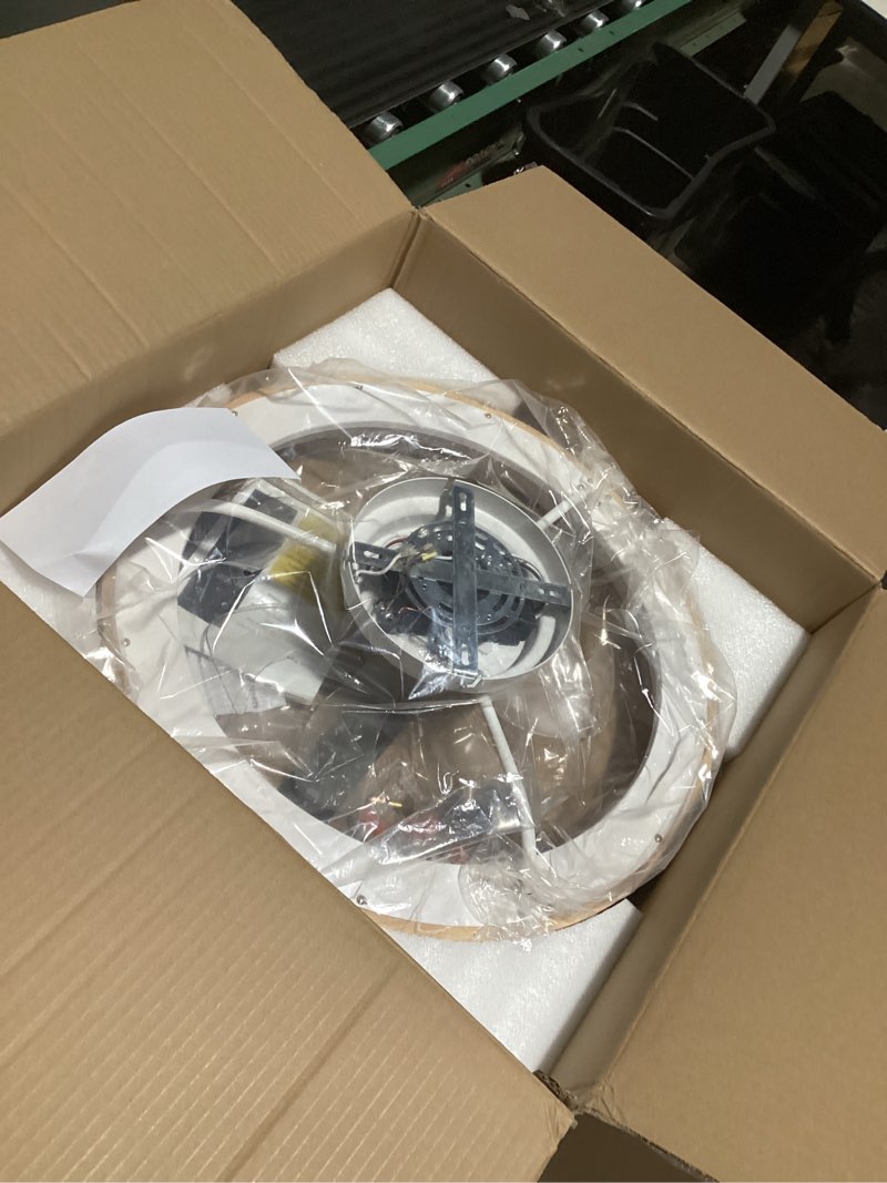 Condition photo showing Good Condition for 20'' Low Profile Ceiling Fans with Lights Modern Flush Mount Wood Ceiling Fan and Remote Dimmable LED 20 Inch Wood