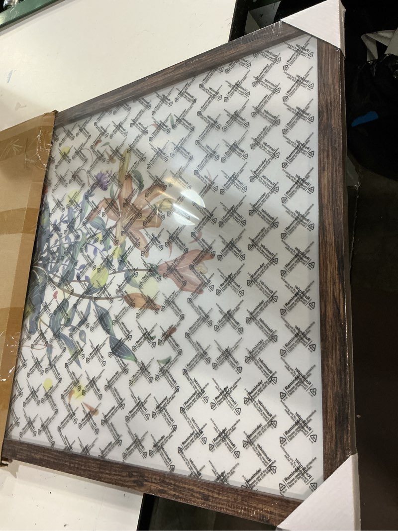 Condition photo showing New/Like New for bescrcl 20x27 picture frame brown, poster frames wall hanging, display pictures 20 x 27 without mat, 1 pack brown 20x27