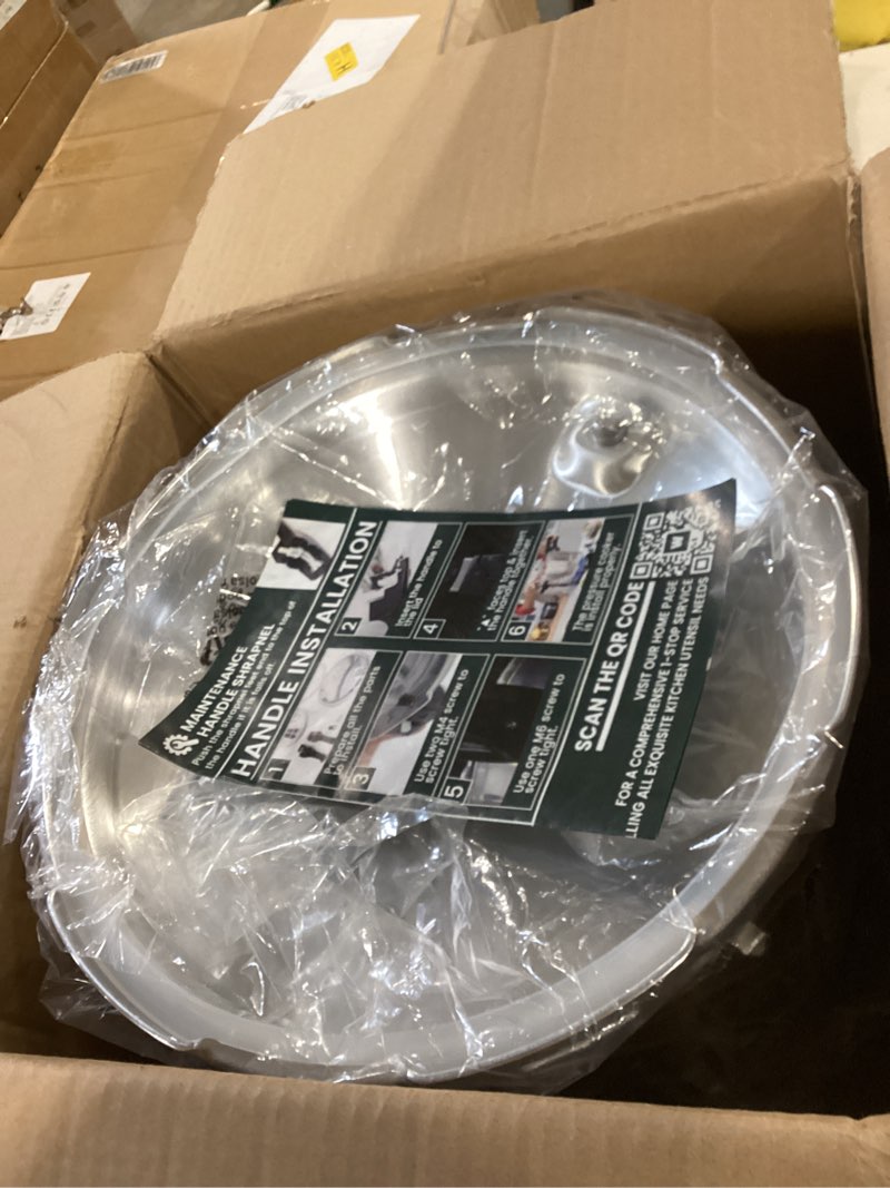 Condition photo showing Good Condition for wantjoin 11qt aluminum pressure cooker w/release valve & multiple protective devices,pressure canner compatible with gas & induction cooker,canner rack included 11 quarts