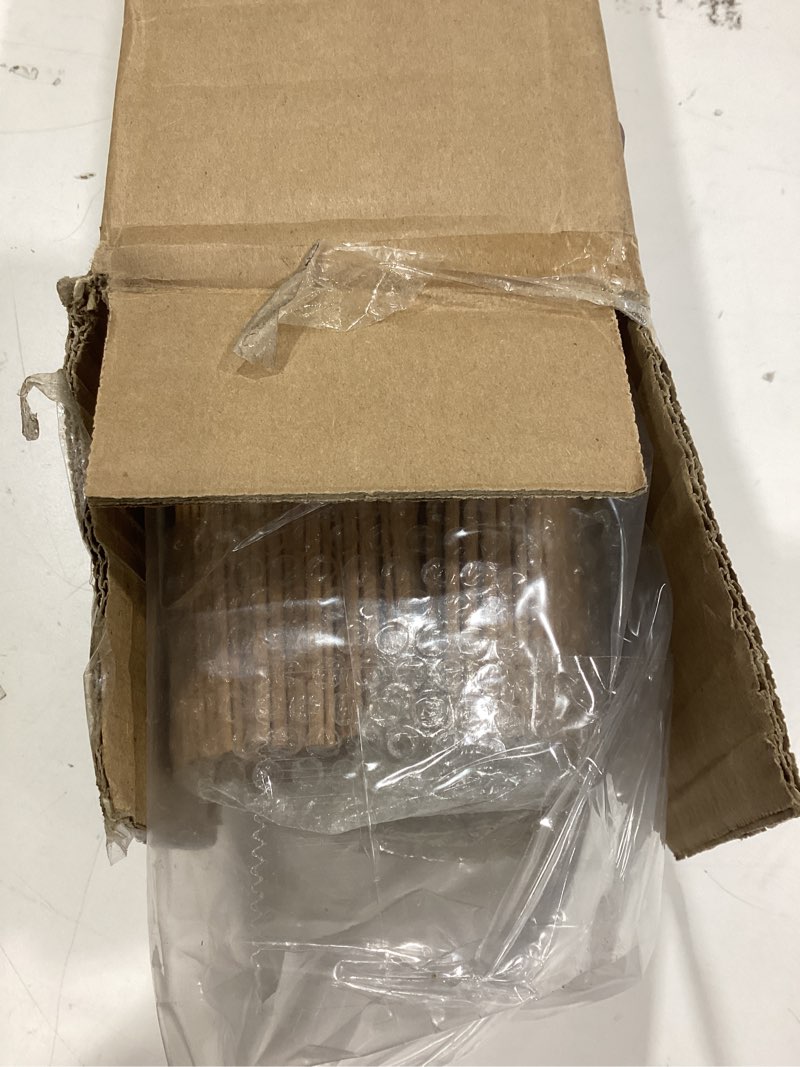 Condition photo showing New/Like New for lazblinds cordless blackout bamboo roman shades, room darkening blinds for interior windows, thermal insulated roll up bamboo blinds for home & patio, 44" w x 64" h, papara carbon blackout - papara carbon 44" w x 64" h