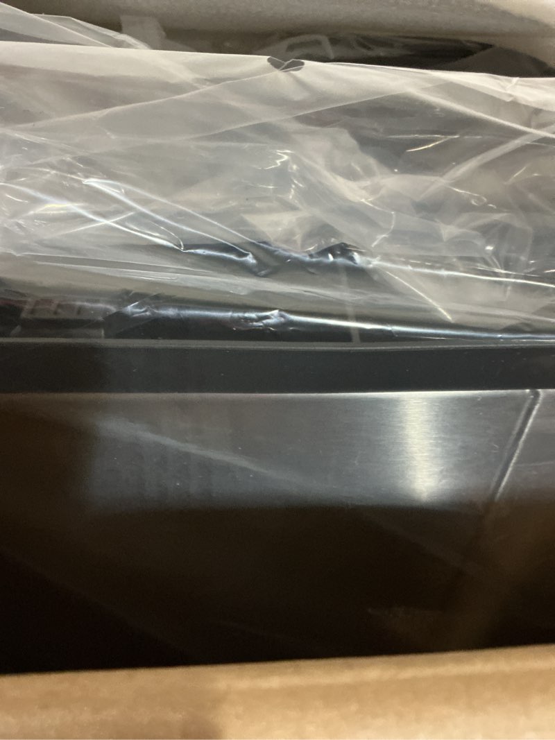 Condition photo showing As Is for EKO Madison Brushed Stainless 50 Liter/13.2 Gallon Step Trash Can with Inner Liner - Fingerprint Resistant Finish 50L Brushed Stainless