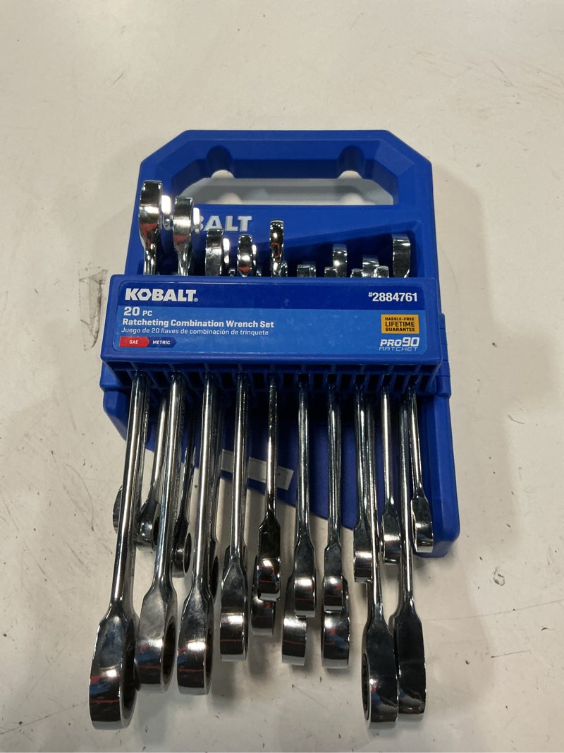 Condition photo showing Good Condition for kobalt 20 piece ratcheting wrench set sae/metric