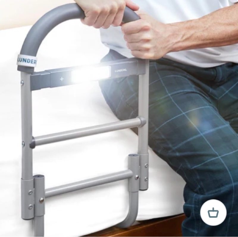 LUNDERG 13\" Bed Rails for Seniors – with Motion Light (missing motion light)