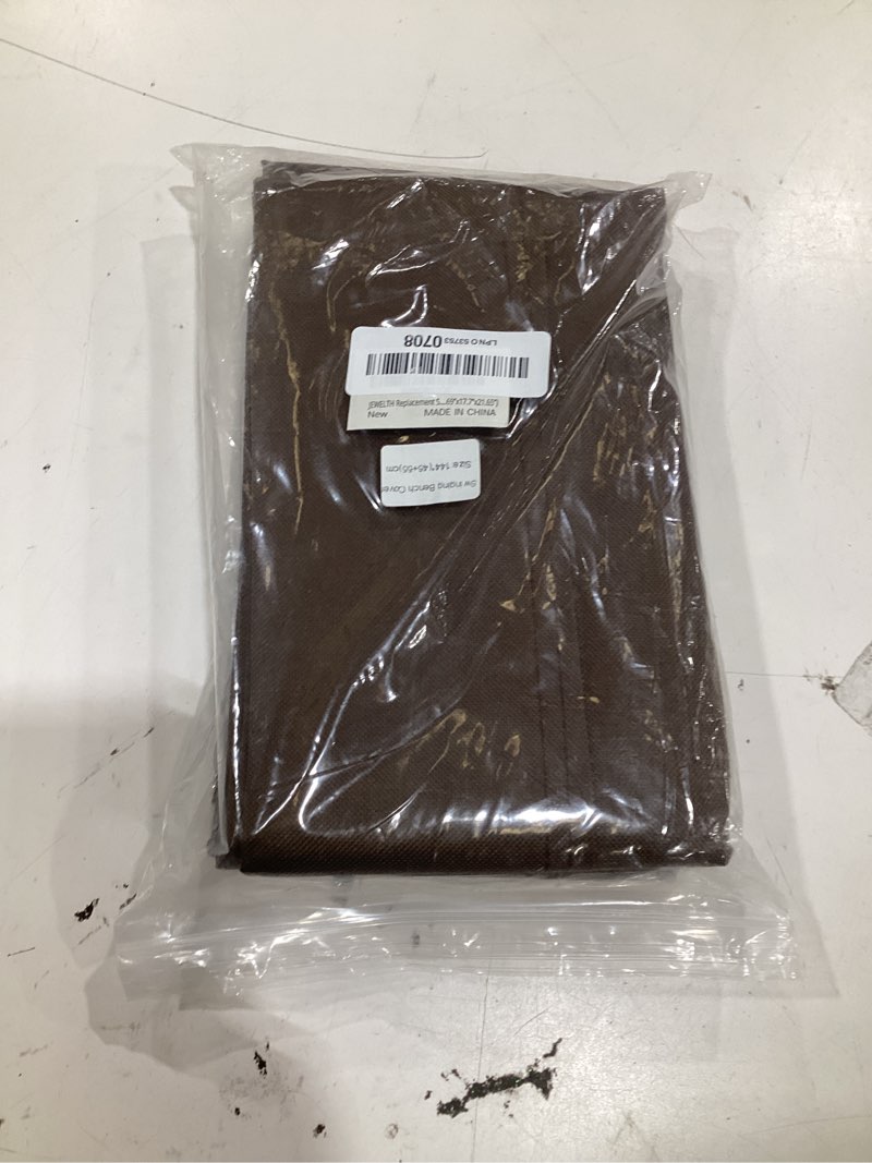 Condition photo showing New/Like New for replacement swing seat cover, 600d oxford cloth waterproof 2/3 seat patio swing seat replacement covers for outdoor porch garden yard swings (coffee/56.69’’x17.7’’x21.65’’) coffee/56.69"x17.7"x21.65"