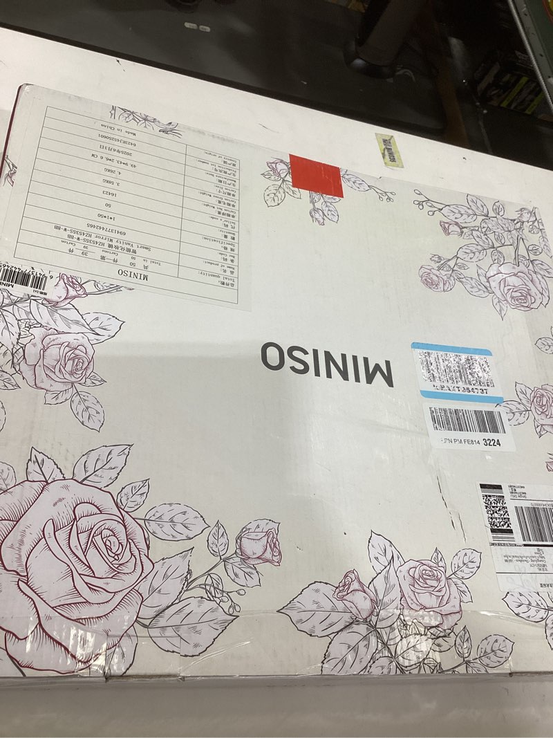 Condition photo showing Good Condition for MINISO Vanity Mirror with Lights, 18" x 14" LED Makeup Mirror, Light & Brightness Adjustment, Smart Sensor, 360°Rotation, Aluminum Alloy Metal White Frame, with 10X Magnifying Glass 18"L x 14"W