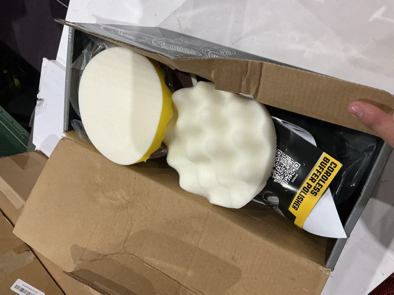 Condition photo showing Good Condition for vervewave cordless buffer polisher kit for dewalt 20v battery (no battery), 6-inch orbital car polisher variable speed 1800—5500 rpm, 17pcs polishing accessories, for car polishing/waxing (tool only) grey