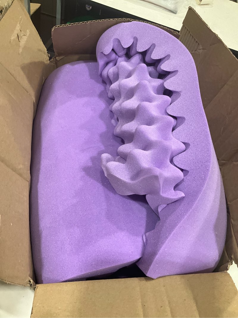 Condition photo showing Good Condition for 2 inch egg crate mattress topper twin, gel infused memory foam mattress topper for pressure relief, breathable mattress pad bed topper in a box, certipur-us certified, purple, 38"×75" purple twin 2 inch